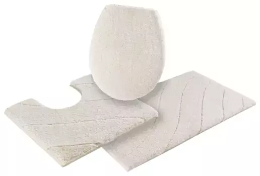 Коврик для ванной Kleine Wolke "Донна" 3 шт. Отдельностоящий туалетный гарнитур, песочно-бежевый