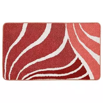 Коврик для ванной Kleine Wolke Flame, 80x0,2x140 см цвет marsala