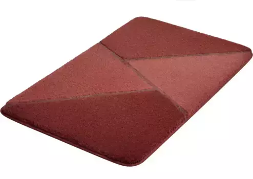 Коврик для ванной Kleine Wolke "Hailey", высота 20 мм, нескользящее покрытие, подходит для пола с подогревом прямоугольный (70х120 см), красный