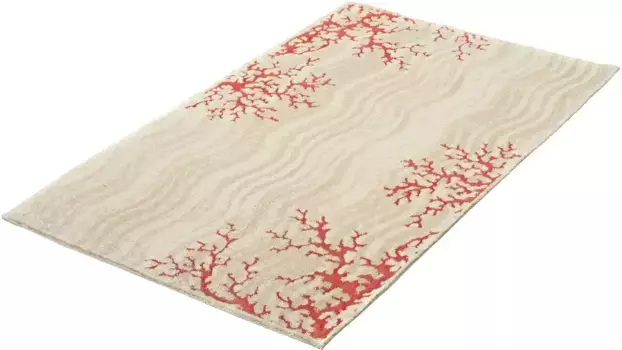 Коврик для ванной Kleine Wolke "Коралл" с противоскользящим покрытием 70х120 см, цвет champagner