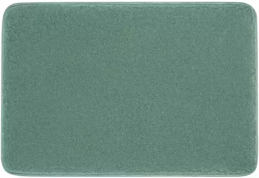 Коврик для ванной Kleine Wolke "Луг", высота 30 мм, с противоскользящим покрытием, подходит для пола с подогревом, коврик для ванной, однотонный Коврик для туалета с вырезом, зеленый