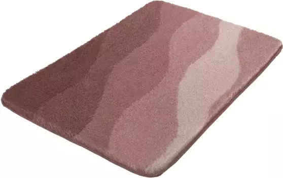 Коврик для ванной Kleine Wolke "Малена" Прямоугольный коврик для туалета с вырезом (50х50 см), светло-розовый
