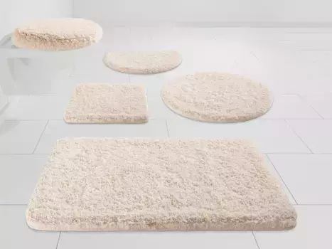 Коврик для ванной Kleine Wolke "Mellow", высота 40 мм, с противоскользящим покрытием, быстросохнущий, коврик для ванной, однотонный, в наличии прямоугольные и круглые прямоугольный (70х120 см), песочно-бежевый
