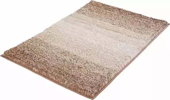 Коврик для ванной Kleine Wolke "Осло", высота 30 мм, с противоскользящим покрытием, подходит для пола с подогревом, коврик для ванной, меланжевый эффект, можно стирать квадрат (60х60 см), цвет mahagoni