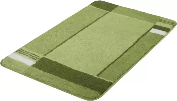 Коврик для ванной Kleine Wolke "Padova", высота 20 мм, с противоскользящим покрытием, подходит для пола с подогревом, коврик для ванной, современный дизайн, можно стирать прямоугольный (60х100 см), цвет distel