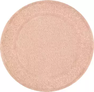Коврик для ванной Kleine Wolke "Talia", высота 9 мм, нескользящее покрытие, подходит для пола с подогревом, коврик для ванной, круглый, однотонный, с каймой круглый ( 60 см), цвет pearl