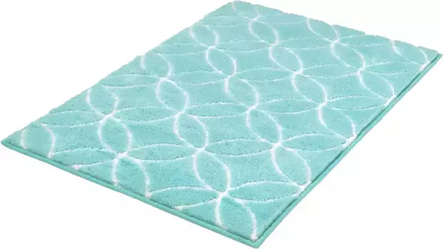 Коврик для ванной Kleine Wolke "Twin" прямоугольный (50х60 см), Прямоугольный коврик для туалета без выреза (50х60 см), цвет salbeigrn