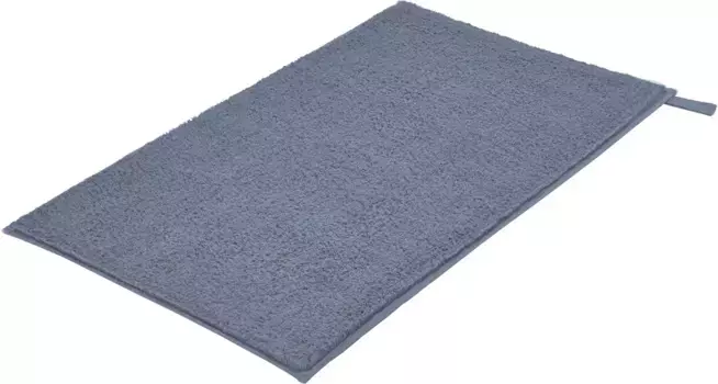 Коврик для ванной Kleine Wolke "Vita", высота 12 мм, нескользящее покрытие, подходит для пола с подогревом, коврик для ванной, однотонный, с петлей прямоугольный (50х80 см), цвет mare