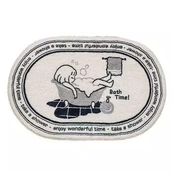 Коврик для ванной комнаты Хорошее поглощение влаги Мультяшный принт Противоскользящий Мягкий контрастный цвет Сухие ноги Дышащий ковер для гостиной Спальня Товары для дома-B Stuttg, мультиколор