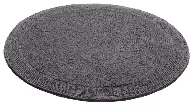 Коврик для ванной комнаты "Капра" для дома Home affaire полукруглый (50х80 см), серый