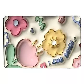 Коврик для ванной комнаты, нескользящий, сильный водопоглощающий трехмерный коврик для предотвращения падения давления, диатомовая грязь, цветок, коврик для душа, бытовой эксплуатации-B Stuttg, мультиколор