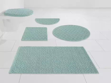 Коврик для ванной комнаты "Нуман" Home affaire 3 шт. Подвесной туалетный гарнитур, цвет aqua