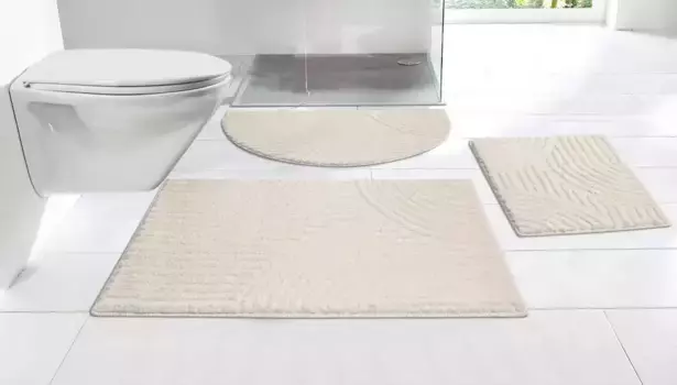 Коврик для ванной комнаты "Ognon" Home affaire прямоугольный (40х50 см), цвет natur