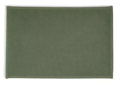 Коврик для ванной комнаты Rhomtuft однотонный квадратный 60 x 90 см цвет оливковый