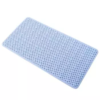Коврик для ванной комнаты с присоской, чашки, сливные отверстия, тканый дизайн, прочная ручка, можно стирать в машине, противоскользящая ванна, аксессуары для ванной комнаты, аксессуары-светло-синий Stuttg