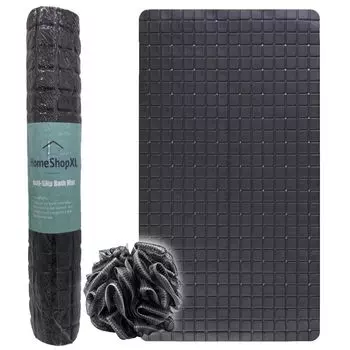 Коврик для ванной Коврик для душа - 70x40см - противоскользящий коврик черный с присоской - противоскользящий коврик для ванной или душа HomeShopXL