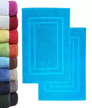 Коврик для ванной Коврики для ванной в упаковке, 2 шт. 50х80см, 100% хлопок, бирюзовый NatureMark