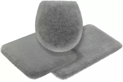 Коврик для ванной Leonique "Ransol 3 шт. Отдельностоящий туалетный гарнитур, серый