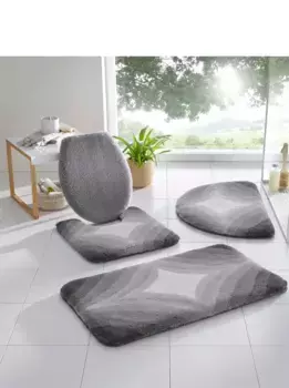 Коврик для ванной Little Cloud Kleine Wolke полукруглый (50х80 см), цвет silbergrau