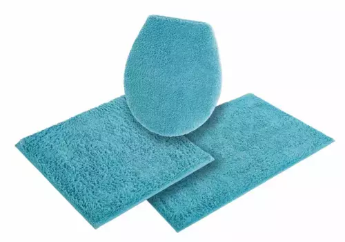 Коврик для ванной "Maren" для дома Home affaire 3 шт. Отдельностоящий туалетный гарнитур, бирюзовый