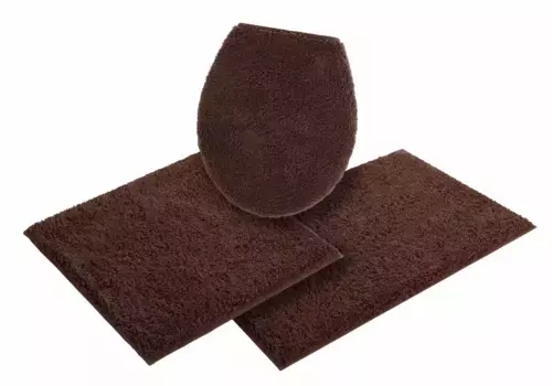 Коврик для ванной "Maren" для дома Home affaire 3 шт. Подвесной туалетный гарнитур, коричневый