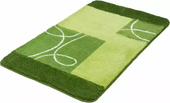 Коврик для ванной MEUSCH "Кудрявый" с противоскользящим покрытием 60х100 см, цвет kiwigrn