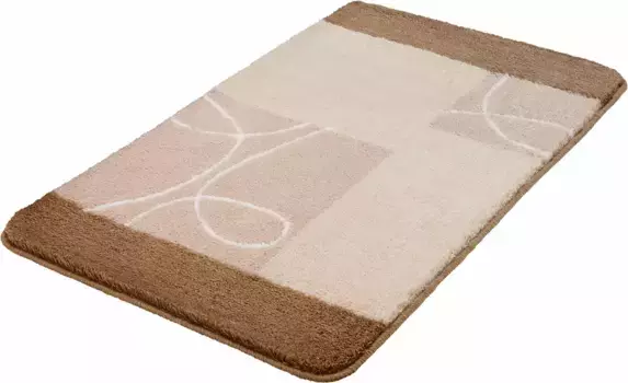 Коврик для ванной MEUSCH "Кудрявый" с противоскользящим покрытием 55х65 см, серо-коричневый