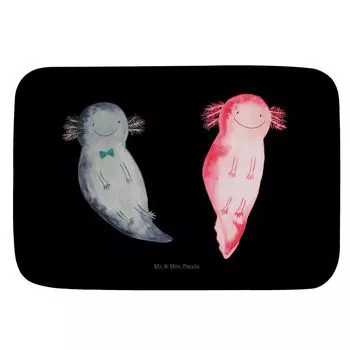Коврик для ванной «Мистер и миссис Панда» Аксолотль, подруга — черный — подарок, жених, тритон, большая любовь, коврик для ванной, коврик для душа, коврик для ванной, коврик для ванной, крен, пара Mr. & Mrs. Panda