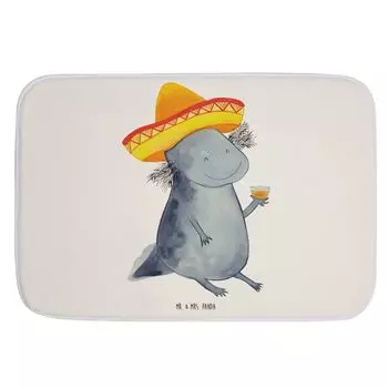 Коврик для ванной «Мистер и миссис Панда Аксолотль» с текилой — белый — подарок, тритон, коврик для ванной, вечеринка, коврик для ванной, хвостатый приют, коврик для душа, лимон, коврик для ванной, Lurk Mr. & Mrs. Panda