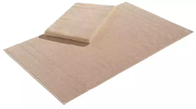 Коврик для ванной "Мой дом" "Инга", высота 4 мм, можно использовать с обеих сторон, быстросохнущий, износостойкий My home квадрат (60х60 см), бежевый