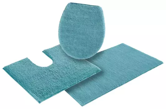 Коврик для ванной "мой дом" Vanessa " My home 3 шт. Отдельностоящий туалетный гарнитур, бирюзовый