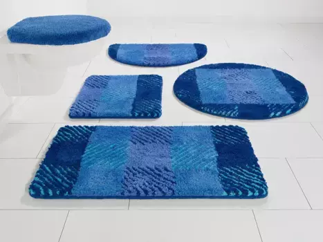 Коврик для ванной "мой дом" "VENJA" My home круглый ( 80 см), синий