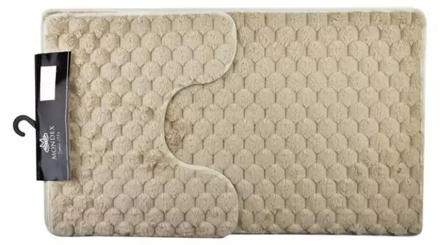Коврик для ванной Mondex 2 шт ZAC, 50x2x2x50 см, бежевый