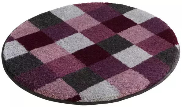 Коврик для ванной "Мозаика" с нескользящим покрытием 55х50 см, цвет beere