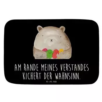 Коврик для ванной Mr. & Mrs. Panda Bear Feeling - черный - подарок, коврик для ванной, коврик для ванной, Crazy, Crazy, коврик для ванной, плюшевый мишка, коврик для душа, коврик для душа, Тедди, белый
