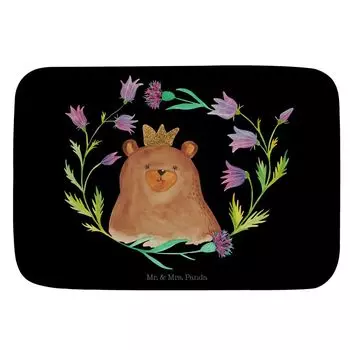 Коврик для ванной Mr. & Mrs. Panda Bear Queen — черный — подарок, коврик для ванной, коврик для ванной, Тедди, коврик для душа, лучшая мама, лучшая мама, плюшевый мишка, коврик для ванной, белый