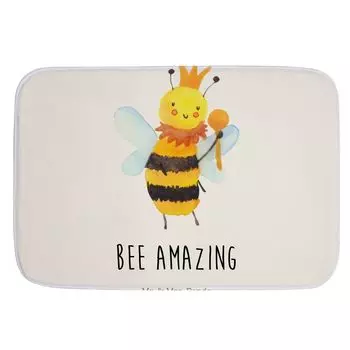 Коврик для ванной Mr. & Mrs. Panda Bee King - Белый - Подарок, Коврик для душа, Коврик для душа, Оса, Коврик для ванной, Коврик для ванной, Коврик для ванной, Шмель, Коврик для ванной