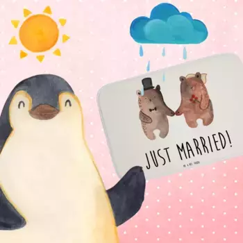 Коврик для ванной Mr. & Mrs. Panda, белый