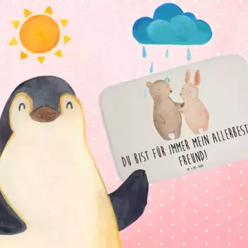 Коврик для ванной Mr. & Mrs. Panda, белый