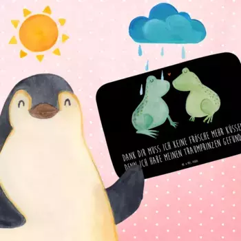 Коврик для ванной Mr. & Mrs. Panda, черный