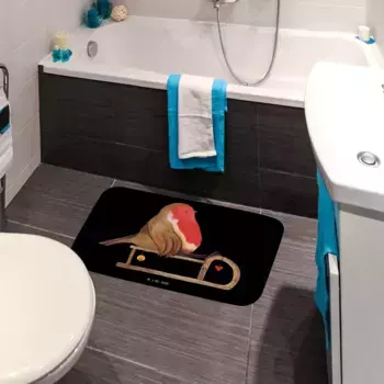 Коврик для ванной Mr. & Mrs. Panda, черный