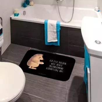 Коврик для ванной Mr. & Mrs. Panda, черный