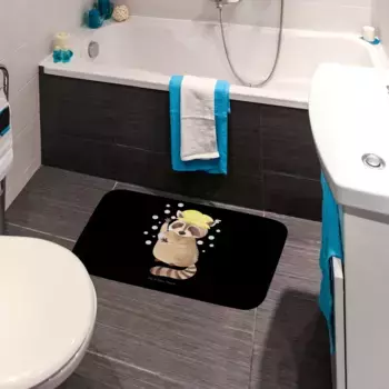 Коврик для ванной Mr. & Mrs. Panda, черный