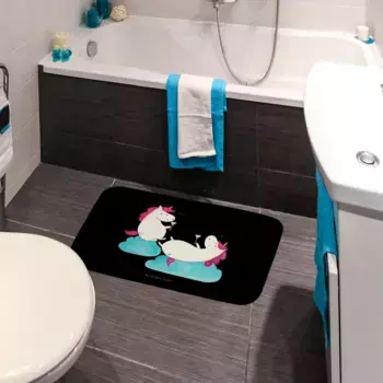 Коврик для ванной Mr. & Mrs. Panda, черный