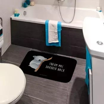 Коврик для ванной Mr. & Mrs. Panda, черный