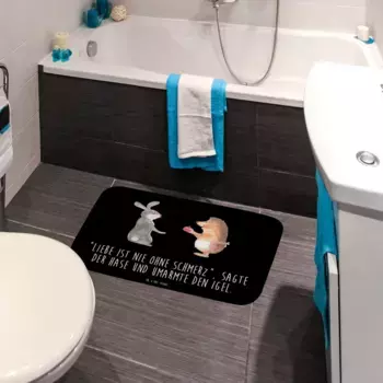 Коврик для ванной Mr. & Mrs. Panda, черный