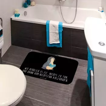 Коврик для ванной Mr. & Mrs. Panda, черный