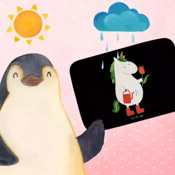 Коврик для ванной Mr. & Mrs. Panda, черный