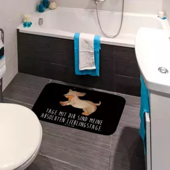 Коврик для ванной Mr. & Mrs. Panda, черный