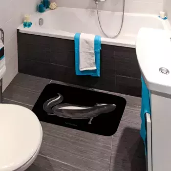 Коврик для ванной Mr. & Mrs. Panda, черный